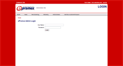 Desktop Screenshot of admin.epromos.com